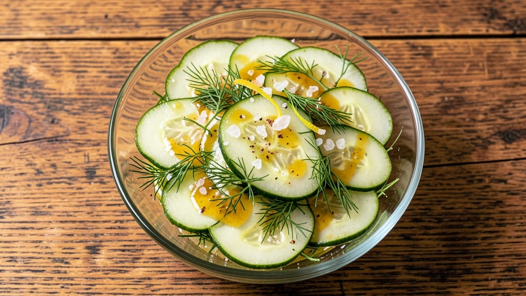 German Cucumber Salad Recipe No Sour Cream: Crisp Dill and Vinegar Brightness