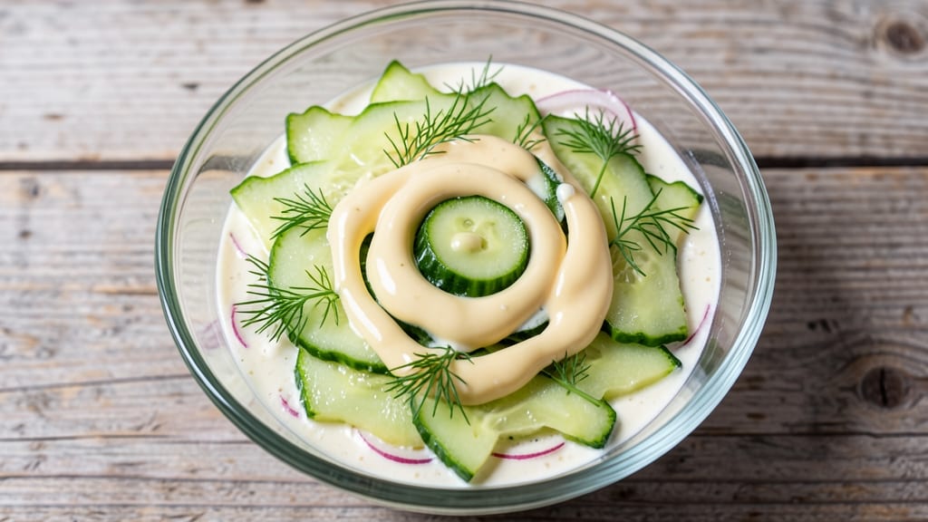 Creamy Cucumber Salad Recipe With Miracle Whip: Cool Cream Cheese Crunch in 10 Minutes