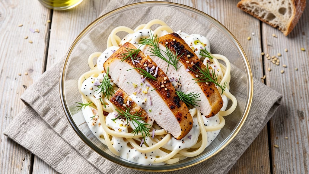 Bavarian Inn Chicken Pasta Salad Recipe: Herb-Infused Cream Cheese Dressing