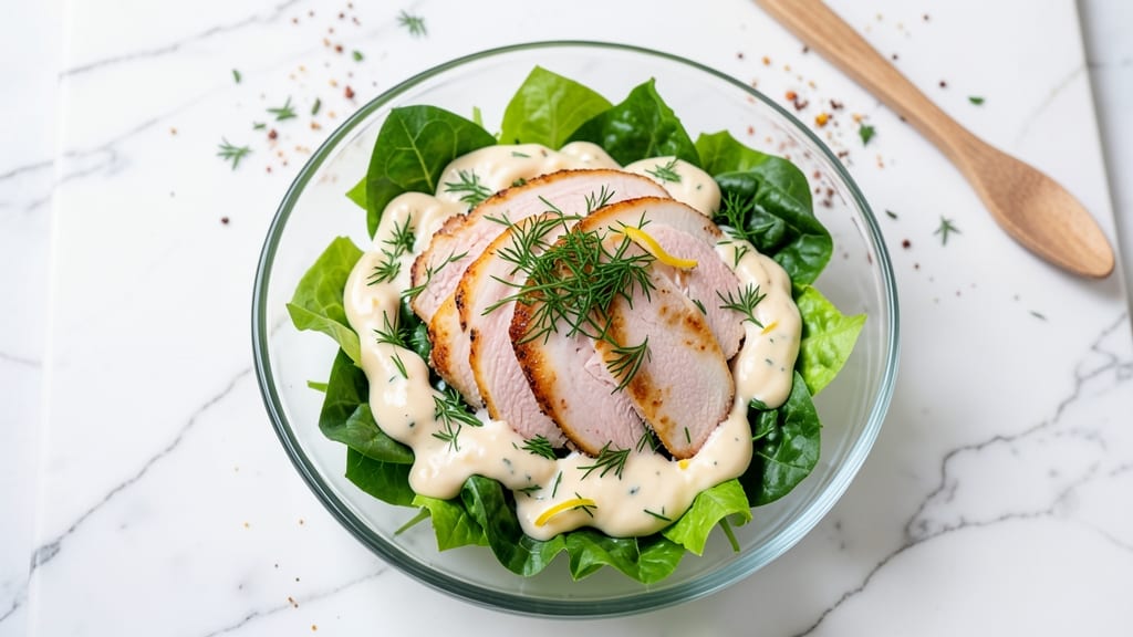 California Chicken Cafe Salad Recipe: Grilled Chicken and Herb Cream Cheese Crunch