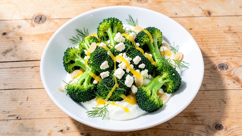 Broccoli and Feta Salad Recipe: Crunchy Florets With Tangy Greek Yogurt Dressing