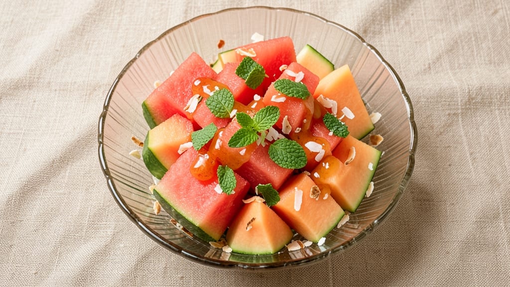 Watermelon and Cantaloupe Fruit Salad Recipe: Juicy Melon Medley With Citrus Zing