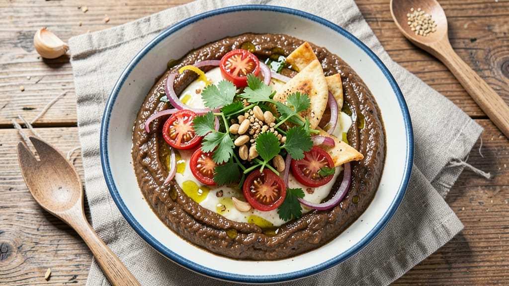 Baba Ganoush Salad Recipe: Smoky Eggplant Dip With Crispy Pita Crunch