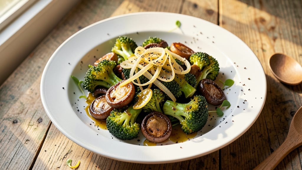 Broccoli Mushroom Salad Recipe: Earthy Umami Crunch With Lemon-Herb Zing