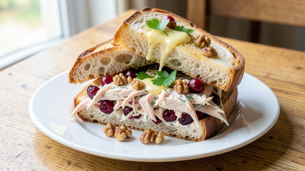 Chicken Salad Sandwich Recipe with Cranberries Walnuts: Sweet-Tart Crunch in Every Bite