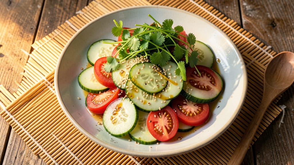 Asian Cucumber Tomato Salad Recipe: Crisp, Cool, and Herby in 15 Minutes