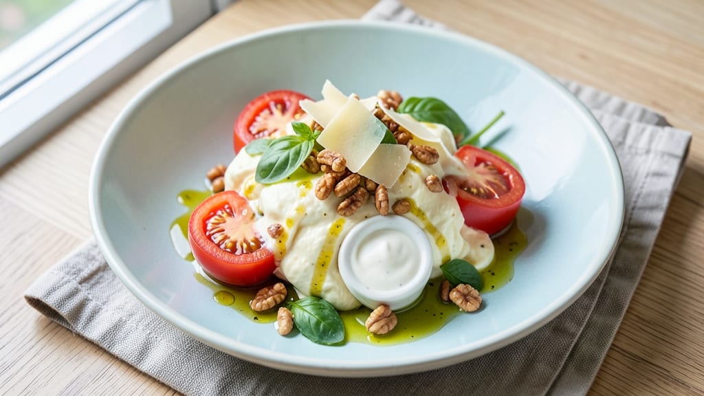 Burrata Salad Dressing Recipe: Velvety Garlic-Anchovy Base With Lemon Brightness