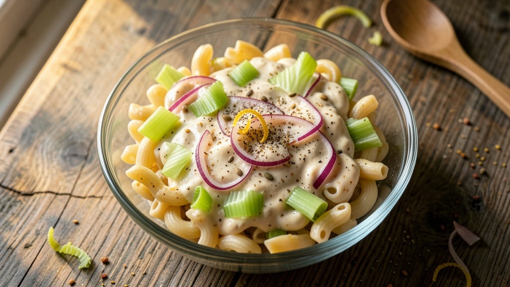 Macaroni Salad Recipe With Celery Seed: Crisp Celery Crowns and Nutty Warmth