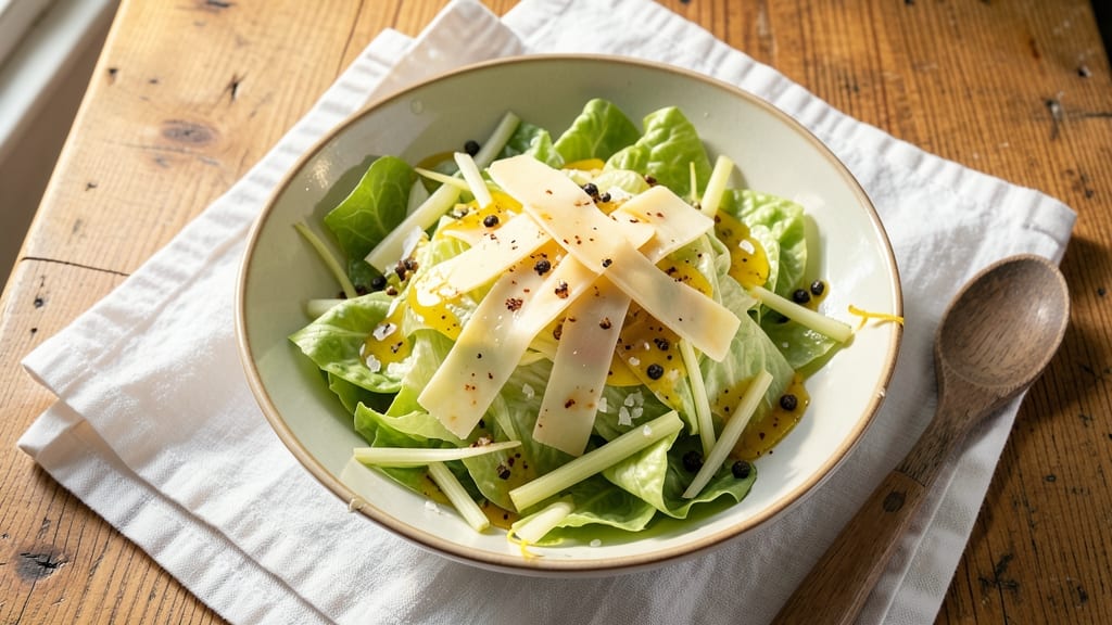 Asiago Salad Recipe: Shaved Cheese and Crisp Celery Crowns Magic