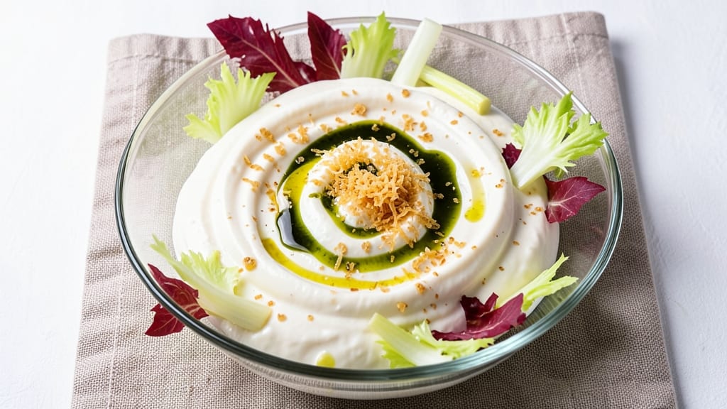 Asiago Salad Dressing Recipe: Nutty Cream Cheese Base with Celery Crown Crunch
