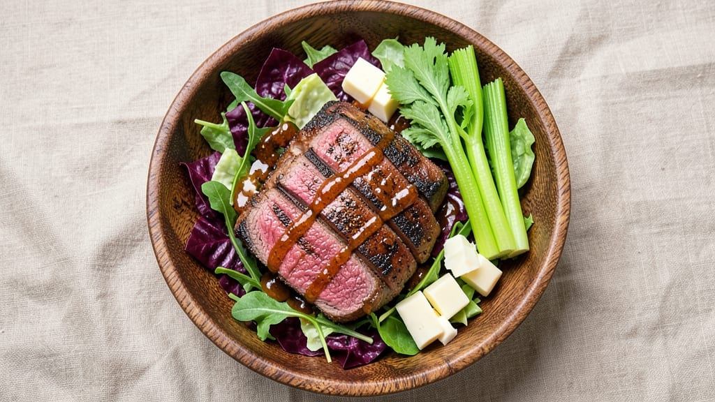 BBQ Tri Tip Salad Recipe: Smoky Meat Meets Crisp Celery Crowns