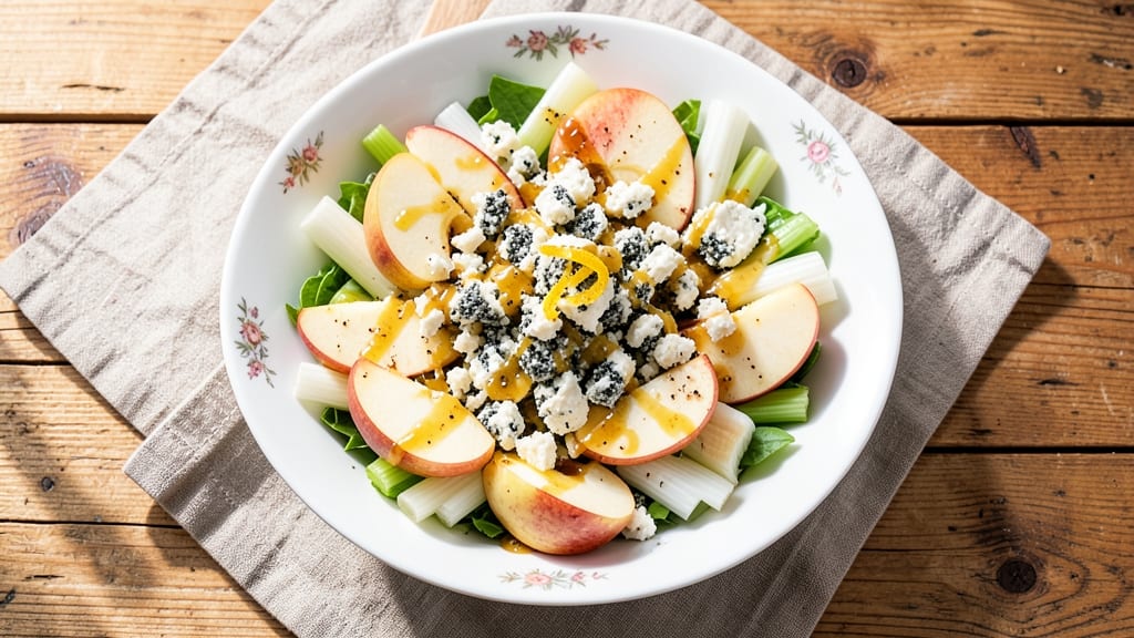 Buca's Apple Gorgonzola Salad Recipe: Crisp Celery Crowns and Tangy Cheese Harmony