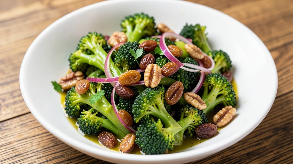 Broccoli Salad With Golden Raisins Recipe: Sweet-Tart Crunch That Stands Out