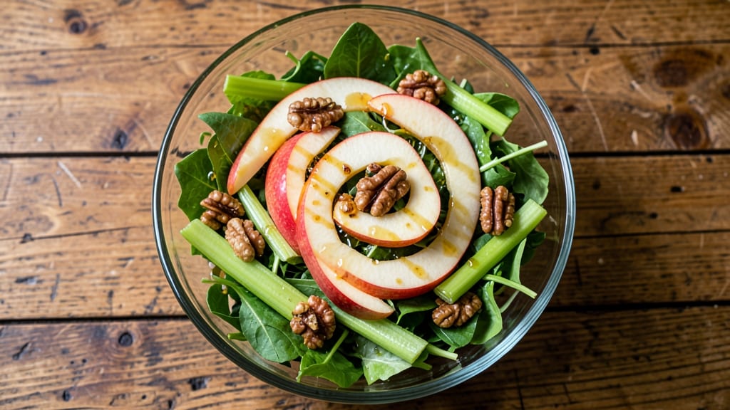 Apple Celery Walnut Salad Recipe: Crunchy Trio With Caramelized Apples