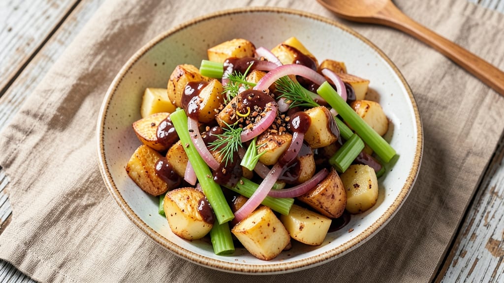 Bootleg BBQ Potato Salad Recipe: Warm Crockpot Potatoes With Tangy Smoky Dressing