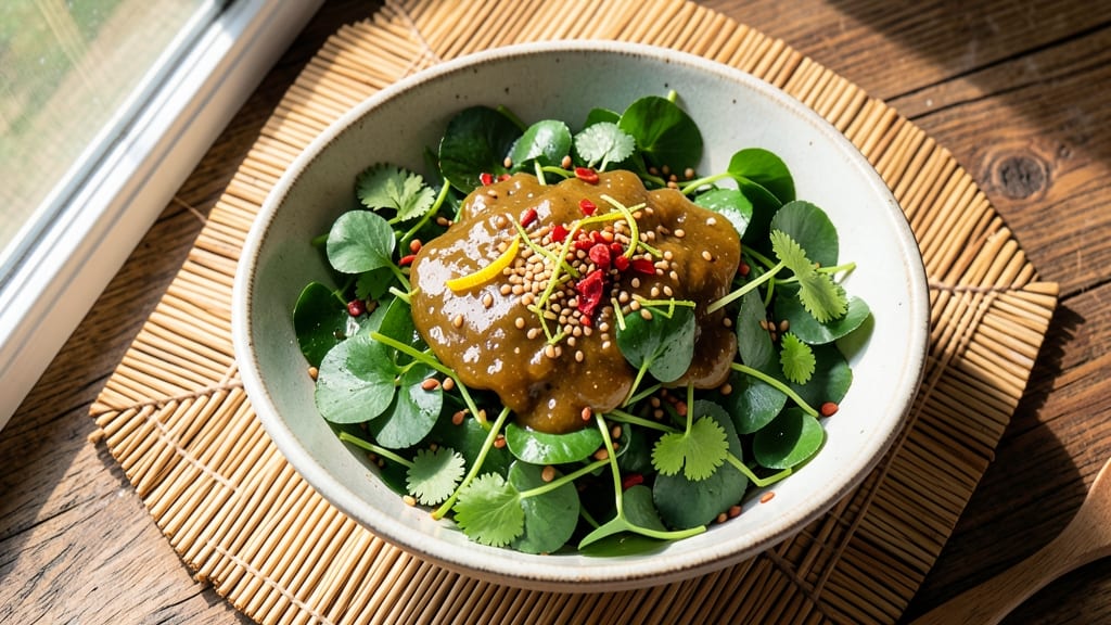 Burmese Pennywort Salad Recipe: Tangy Lime and Chili Herb Crunch