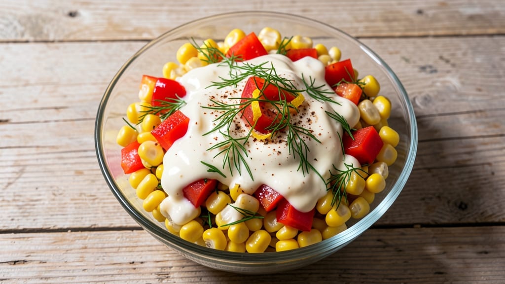 Corn Salad Recipe With Mayo And Sour Cream: Ultra-Creamy Crowd-Pleaser in 15 Minutes