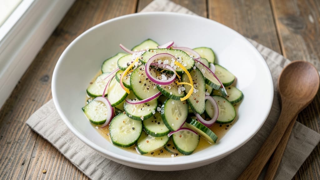 Cucumber Vinegar Sugar Water Salad Recipe: Bright Pickle Crunch in 10 Minutes