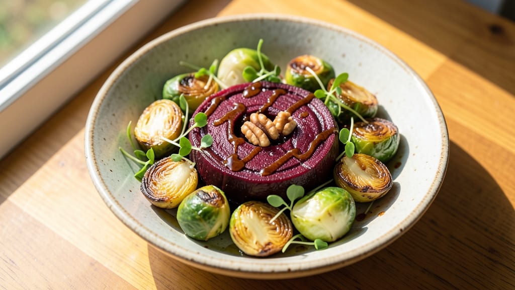 Brussels Sprouts and Beet Salad Recipe: Earthy Roasted Sweetness With Crispy Edges