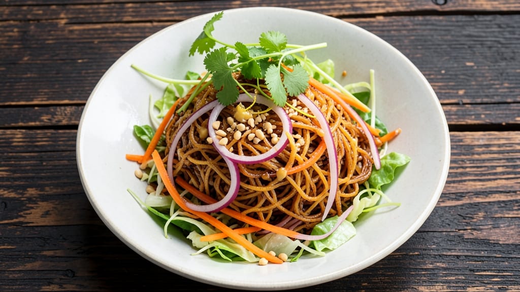 Bangkok Salad Recipe: Crispy Rice Noodles with Tangy Lime Dressing