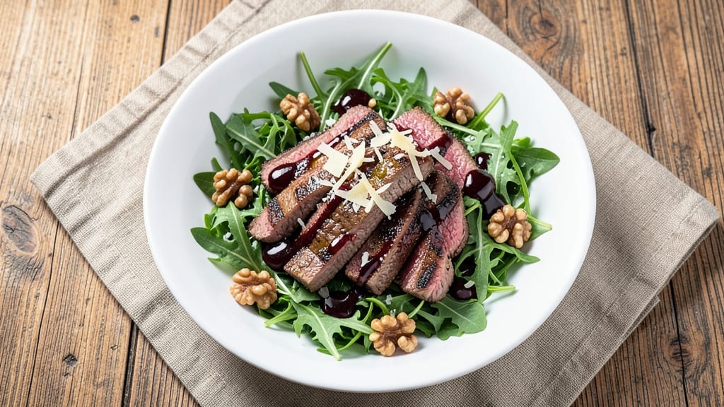Balsamic Steak Salad Recipe: Crispy-Grilled Beef with Tangy Vinaigrette Bite